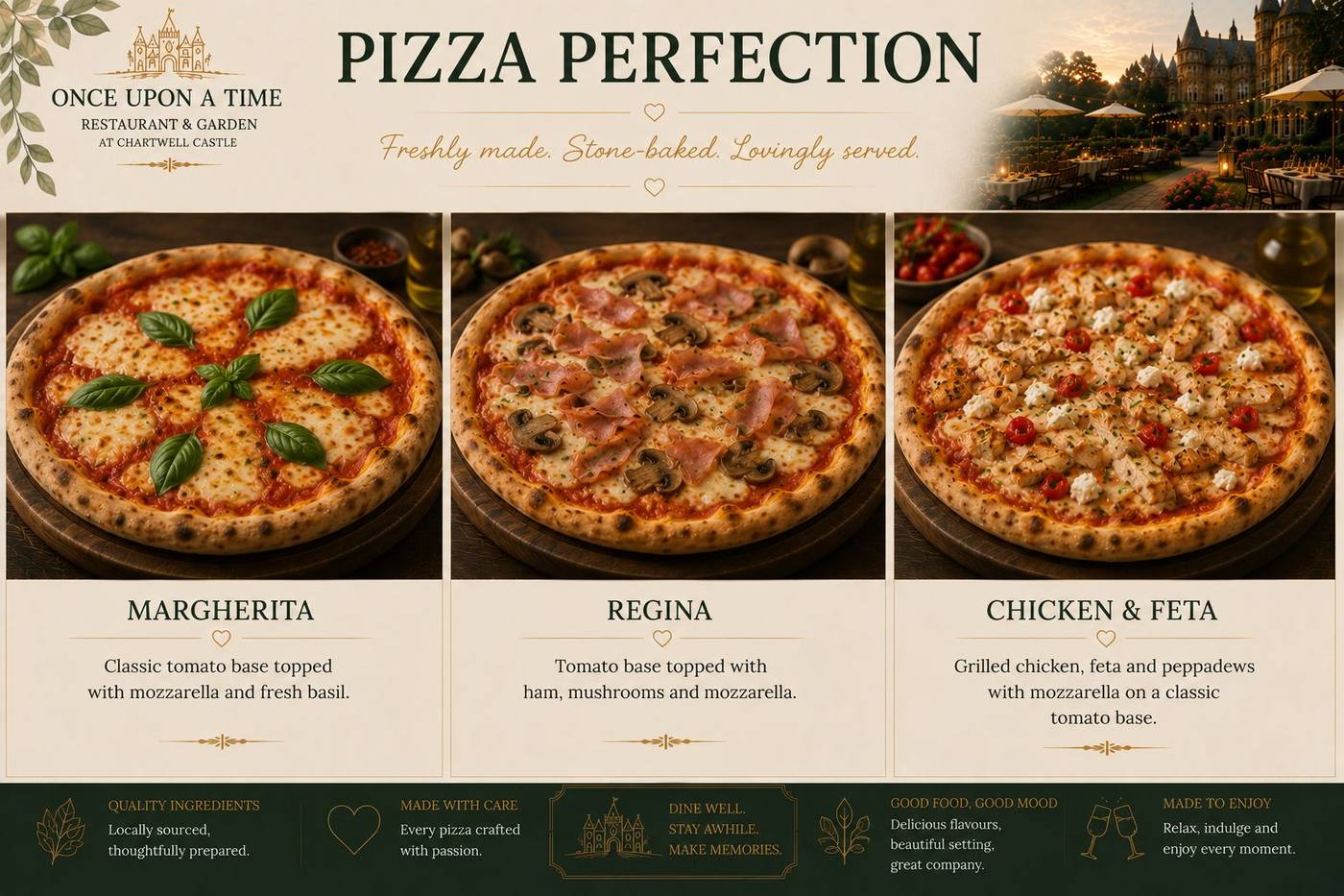 Wood-Fired Pizza at Once Upon A Time